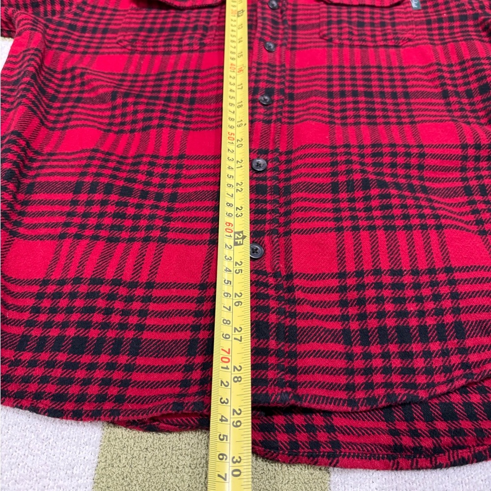 Vintage Woolrich Thick Flannel Button Up Plaid Wool Men's Size XLarge Red (W-3) - Picture 11 of 11